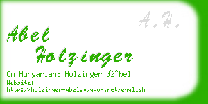 abel holzinger business card